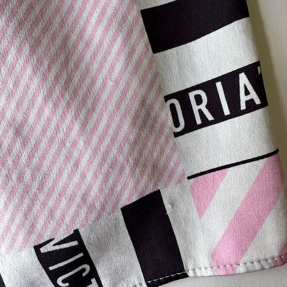 Victoria’s Secret Newspaper Floral Stripe Patchwork Print Satin Cami Tank S - Picture 11 of 12